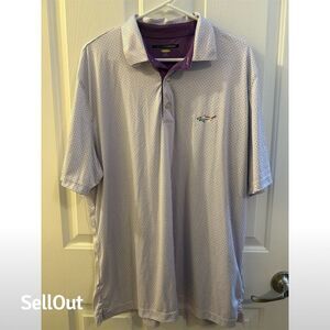 Greg Norman Performance Golf Polo Purple Stripe XL